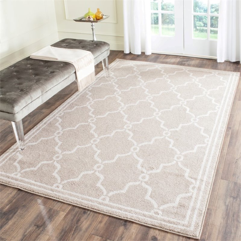 Safavieh Amherst 6' X 9' Power Loomed Rug in Wheat and Beige