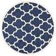 Safavieh Amherst 5' Round Power Loomed Rug in Navy and Beige