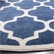 Safavieh Amherst 5' Round Power Loomed Rug in Navy and Beige