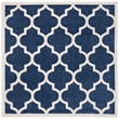 Safavieh Amherst 5' Square Power Loomed Rug in Navy and Beige