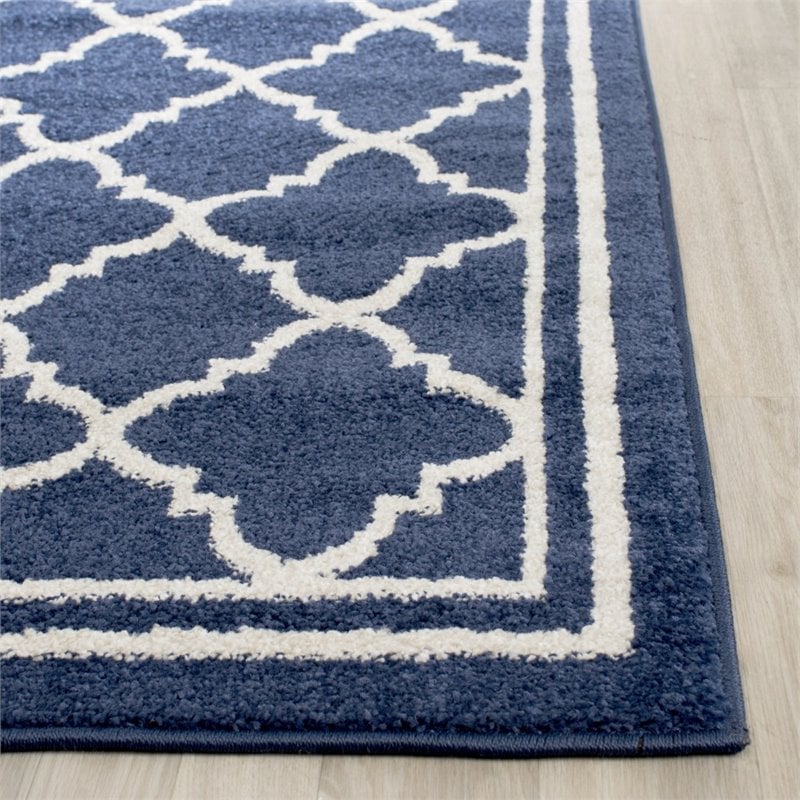 Safavieh Amherst 10' X 14' Power Loomed Rug in Navy and Beige
