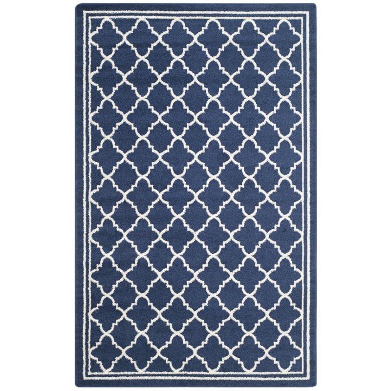 Safavieh Amherst 11' X 15' Power Loomed Rug in Navy and Beige