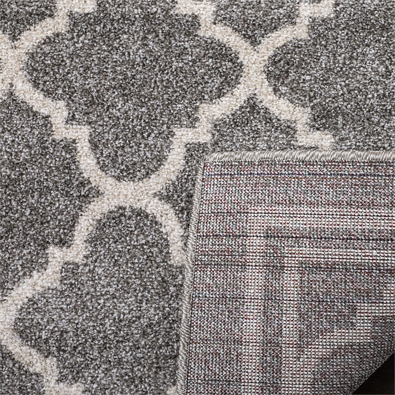 Safavieh Amherst 12' X 18' Power Loomed Rug in Dark Gray and Beige