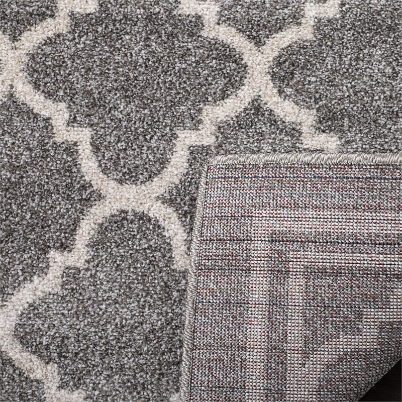 Safavieh Amherst 12' X 18' Power Loomed Rug in Dark Gray and Beige