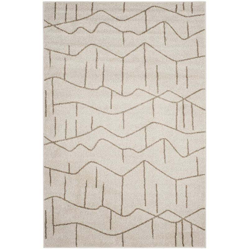 Safavieh Amherst 4' X 6' Power Loomed Rug in Ivory and Gray