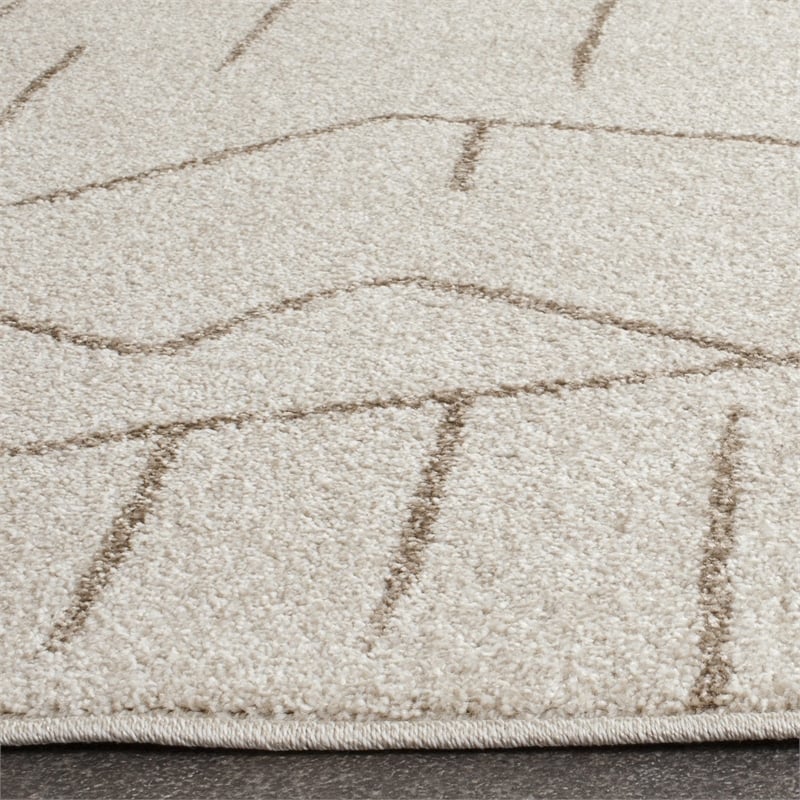 Safavieh Amherst 4' X 6' Power Loomed Rug in Ivory and Gray