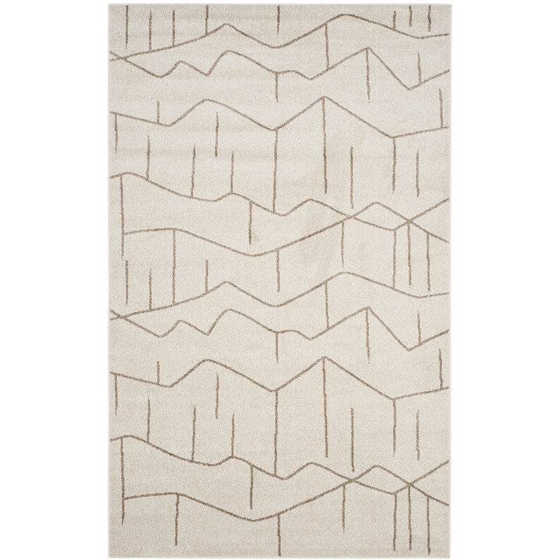 Safavieh Amherst 5' X 8' Power Loomed Rug in Ivory and Gray