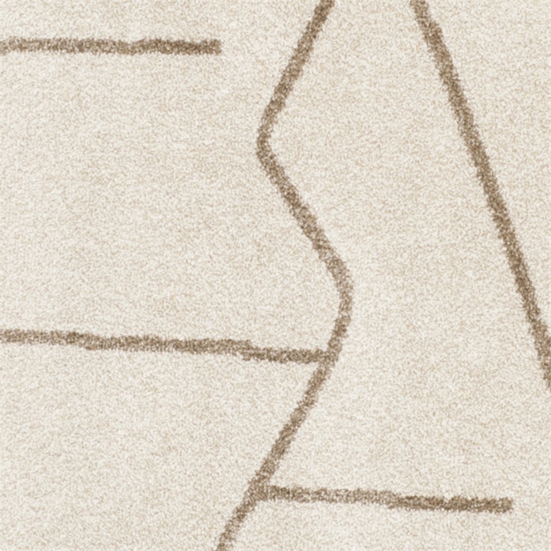 Safavieh Amherst 7' Round Power Loomed Rug in Ivory and Gray