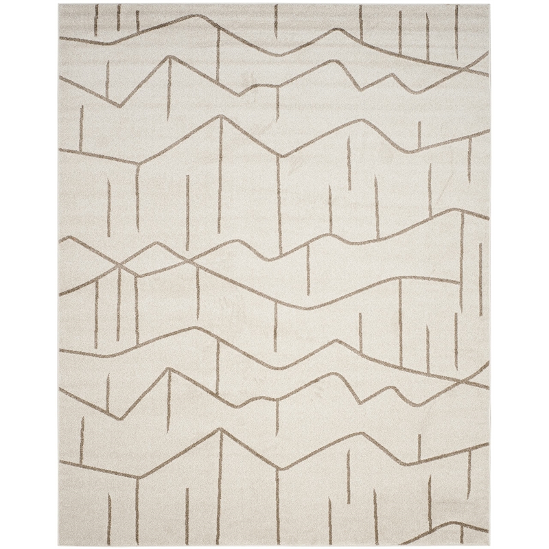 Safavieh Amherst 9' X 12' Power Loomed Rug in Ivory and Gray