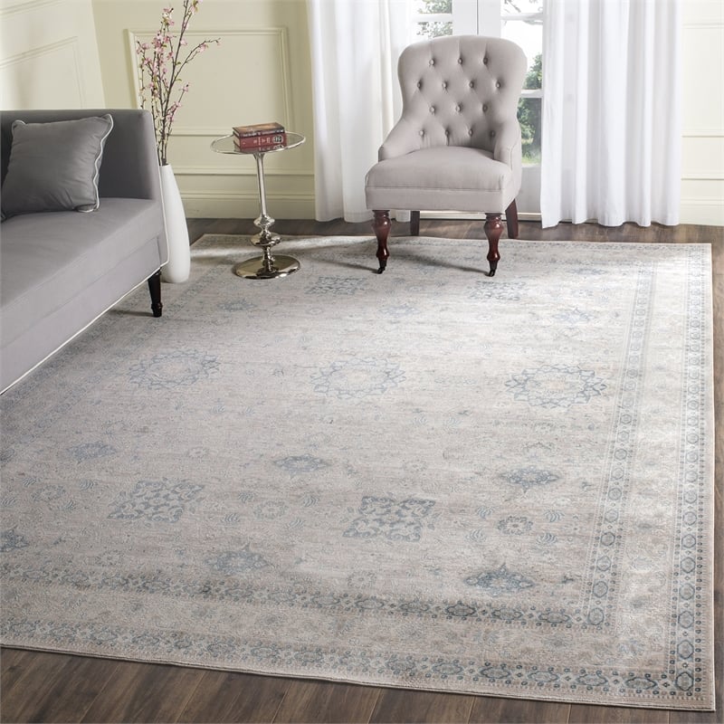 Safavieh Archive 9' X 12' Power Loomed Rug in Gray and Blue