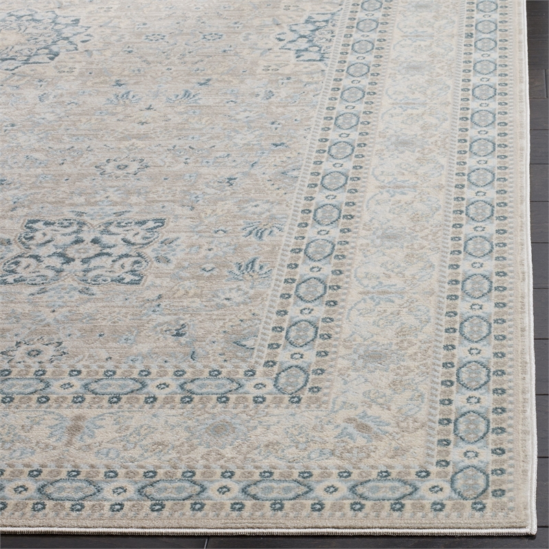 Safavieh Archive 9' X 12' Power Loomed Rug in Gray and Blue