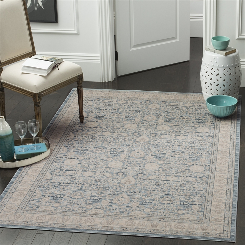 Safavieh Archive 8' X 10' Power Loomed Rug in Blue and Gray