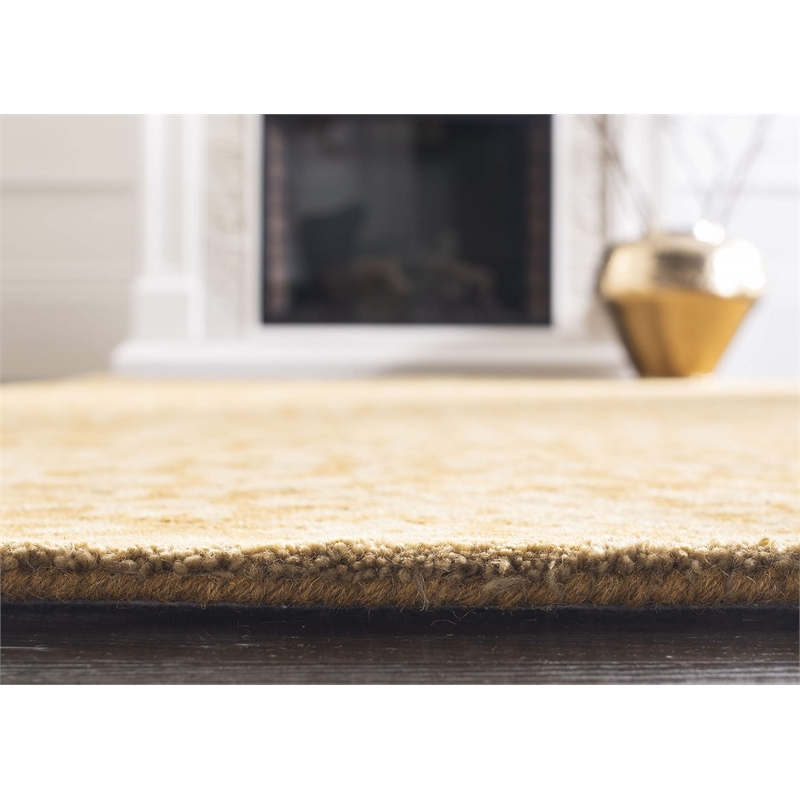 Safavieh Antiquity 12' X 15' Hand Tufted Wool Rug in Gold and Beige