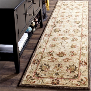 Safavieh Antiquity 2'3&quot X 12' Hand Tufted Wool Rug in Beige and Beige