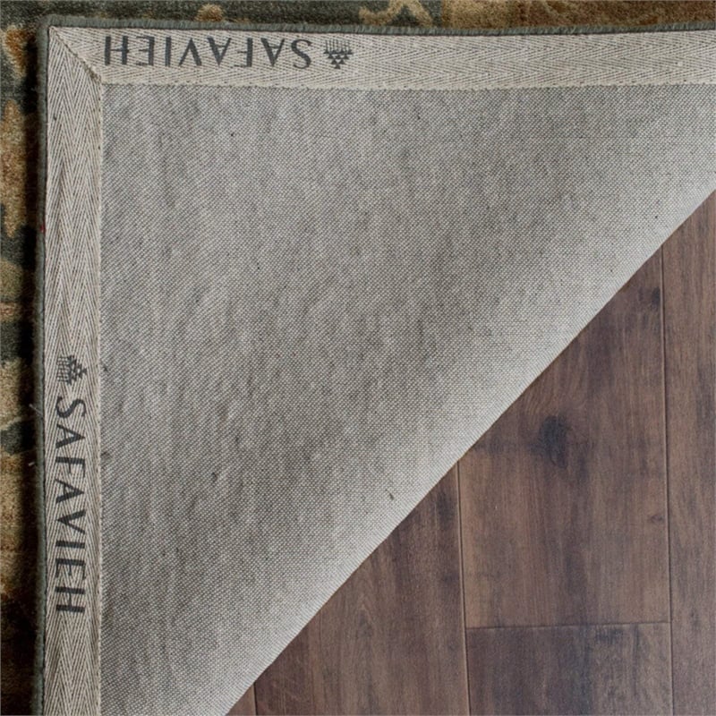 Safavieh Antiquity 5' X 8' Hand Tufted Wool Rug in Teal Blue and Taupe
