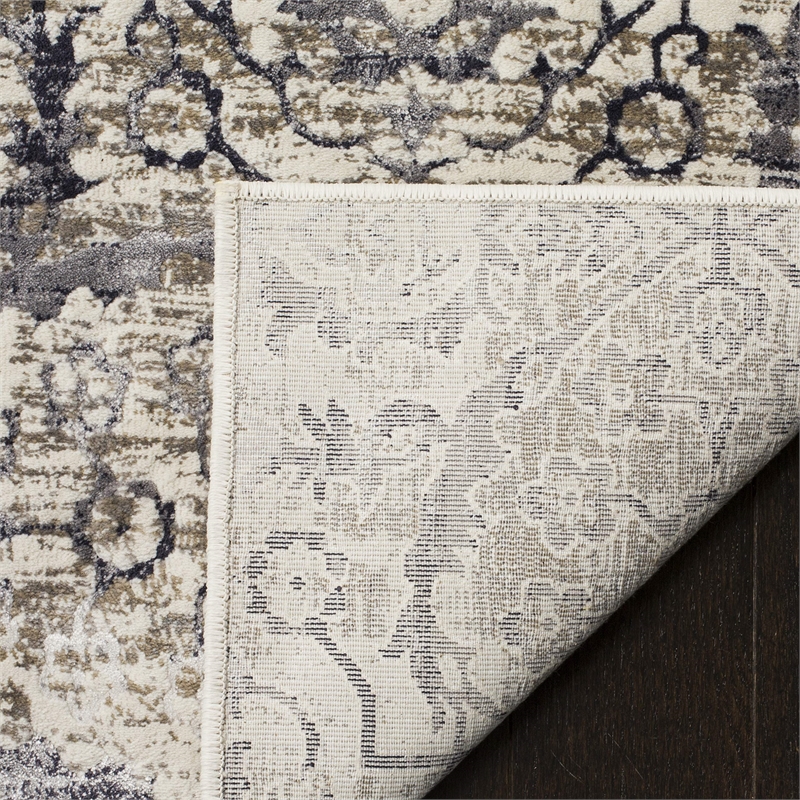 Safavieh Artifact 3' X 5' Power Loomed Rug in Charcoal and Cream