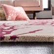 Safavieh Bella 4' X 6' Hand Tufted Wool Pile Rug in Beige and Purple