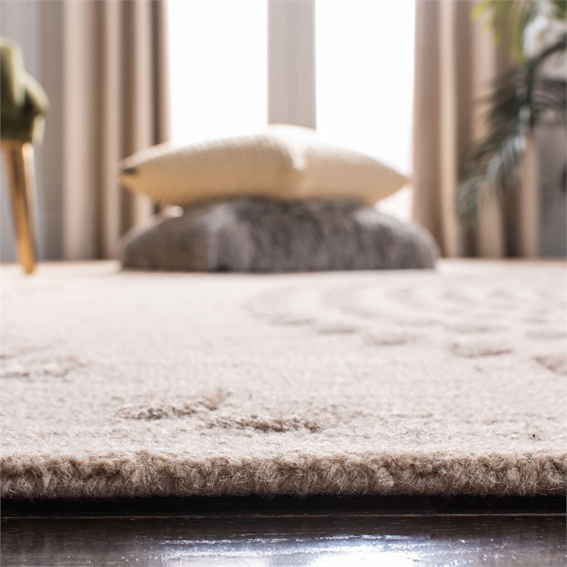 Safavieh Bella 4' X 6' Hand Tufted Wool Pile Rug in Blue and Ivory