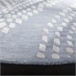 Safavieh Bella 5' Round Hand Tufted Wool Rug in Blue and Ivory