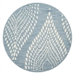 Safavieh Bella 5' Square Hand Tufted Wool Rug in Blue and Ivory