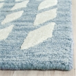 Safavieh Bella 5' Square Hand Tufted Wool Rug in Blue and Ivory