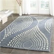 Safavieh Bella 6' X 9' Hand Tufted Wool Pile Rug in Blue and Ivory