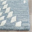 Safavieh Bella 6' X 9' Hand Tufted Wool Pile Rug in Blue and Ivory