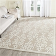 Safavieh Bella 5' Square Hand Tufted Wool Rug in Sand and Ivory