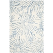 Safavieh Bella 6' X 9' Hand Tufted Wool Rug in Dark Blue and Ivory