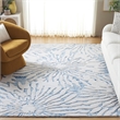 Safavieh Bella 6' X 9' Hand Tufted Wool Rug in Dark Blue and Ivory