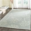 Safavieh Bella 4' X 6' Hand Tufted Wool Rug in Light Blue and Ivory