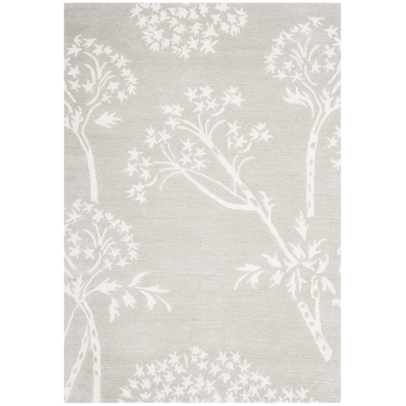 Safavieh Bella 4' X 6' Hand Tufted Wool Pile Rug in Gray and Ivory