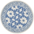 Safavieh Bella 5' Round Hand Tufted Wool Rug in Blue and Ivory