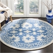 Safavieh Bella 6' X 9' Hand Tufted Wool Pile Rug in Blue and Ivory
