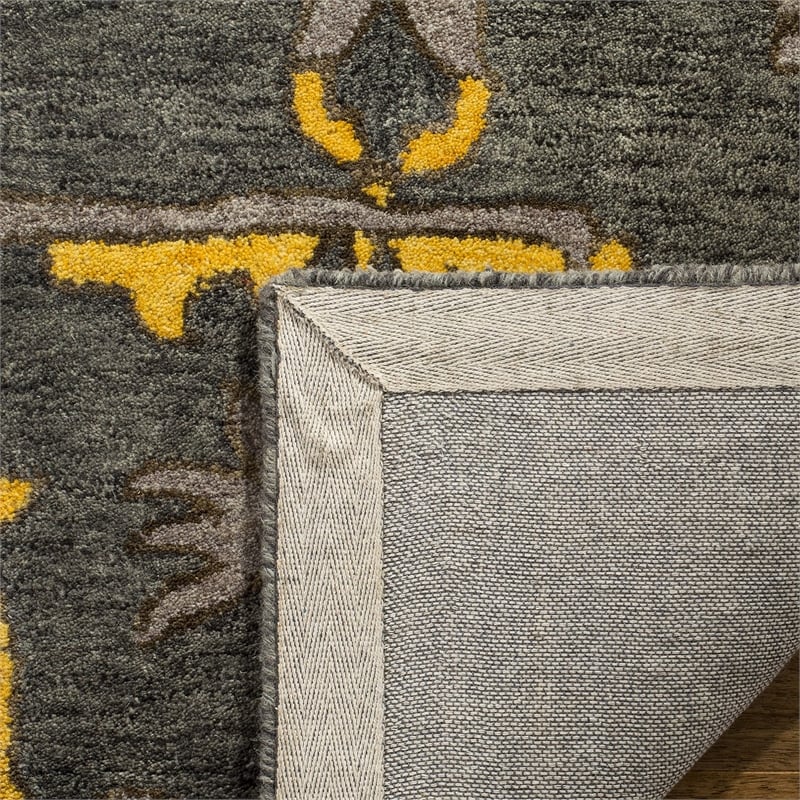 Safavieh Bella 8' X 10' Hand Tufted Wool Rug in Blue Gray and Gold