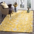 Safavieh Bella 5' Square Hand Tufted Wool Rug in Gold and Taupe