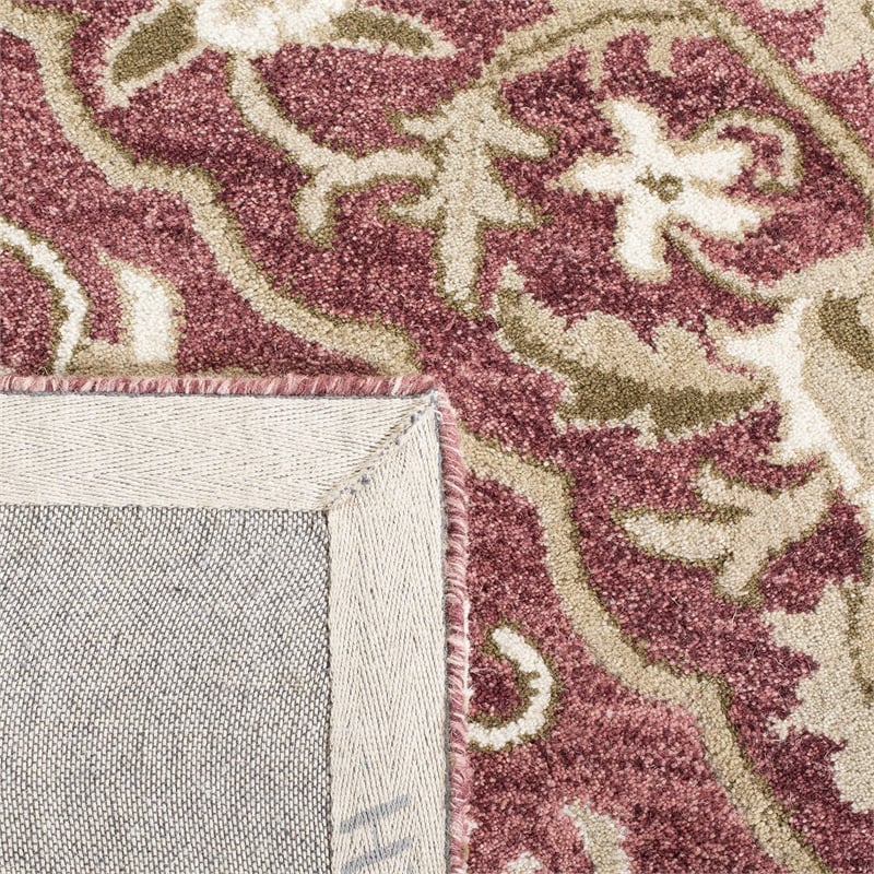 Safavieh Bella 6' X 9' Hand Tufted Wool Pile Rug in Rose and Taupe