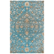 Safavieh Bella 4' X 6' Hand Tufted Wool Pile Rug in Blue and Taupe