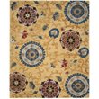 Safavieh Blossom 8' X 10' Hand Hooked Wool Rug in Gold
