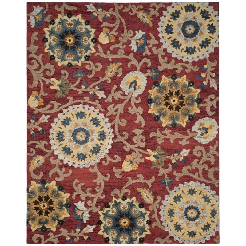 Safavieh Blossom Charcoal/Multi 4 ft. x 6 ft. Area Rug