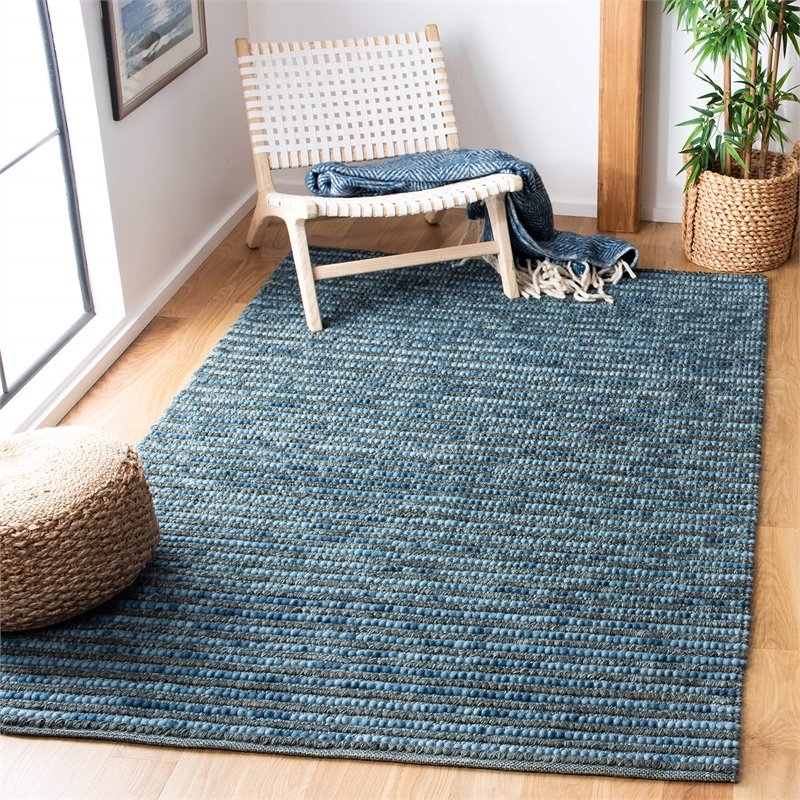 Safavieh Bohemian 10' Square Hand Woven Rug in Dark Blue