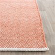 Safavieh Boston 4' Square Hand Woven Cotton Pile Rug in Orange