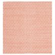 Safavieh Boston 4' Square Hand Woven Cotton Pile Rug in Orange