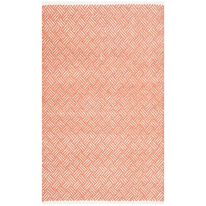 Safavieh Boston 6' X 9' Hand Woven Cotton Pile Rug in Orange