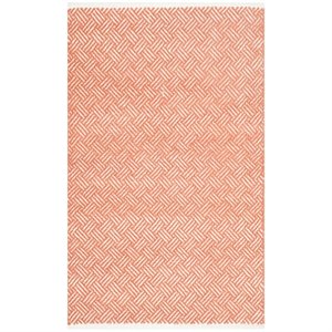 Safavieh Boston 6' X 9' Hand Woven Cotton Pile Rug in Orange