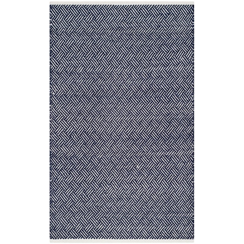 Safavieh Boston 6' X 9' Hand Woven Cotton Pile Rug in Navy