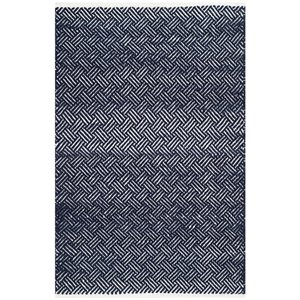 Safavieh Boston 6' Square Hand Woven Cotton Pile Rug in Navy