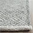 Safavieh Boston 6' Square Hand Woven Cotton Pile Rug in Gray