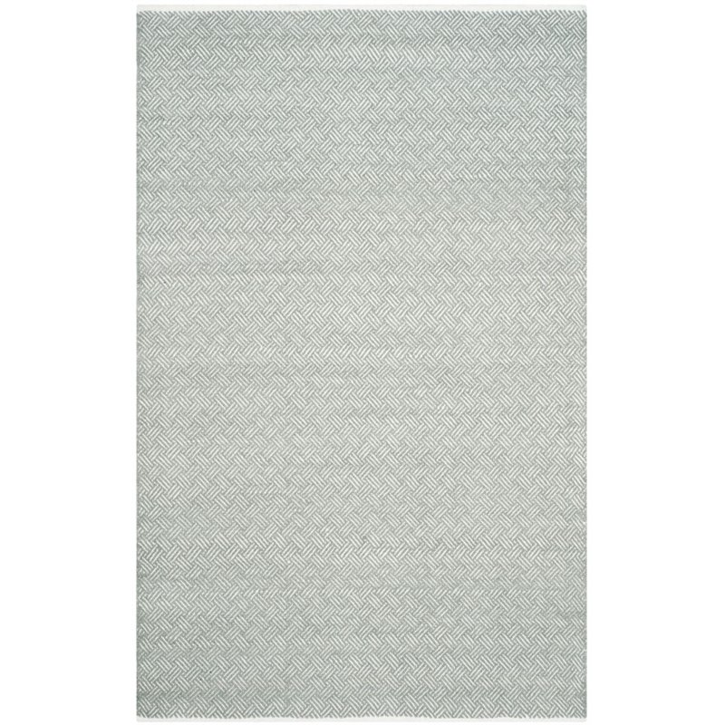 Safavieh Boston 6' Square Hand Woven Cotton Pile Rug in Gray
