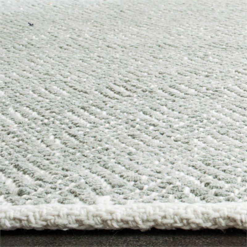 Safavieh Boston 6' Square Hand Woven Cotton Pile Rug in Gray